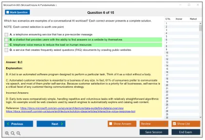 Microsoft AI-900 Microsoft Azure AI Fundamentals Practice test exam simulator test engine exam Prep practice test questions answers Image 6