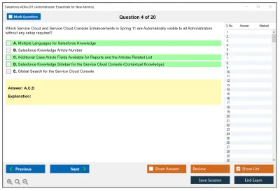 Salesforce ADM-201 Salesforce Certified Administrator Practice test exam simulator test engine exam Prep practice test questions answers Image 4