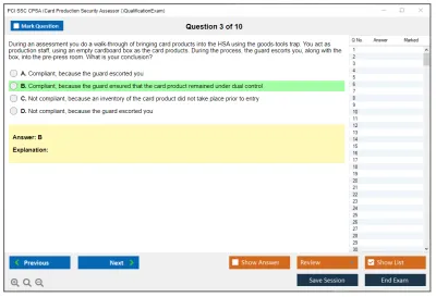 PCI SSC CPSA Card Production Security Assessor (CPSA)QualificationExam Practice test exam simulator test engine exam Prep practice test questions answers Image 3