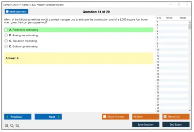 CompTIA JK0-017 CompTIA E2C Project+ Certification Exam Practice test exam simulator test engine exam Prep practice test questions answers Image 14