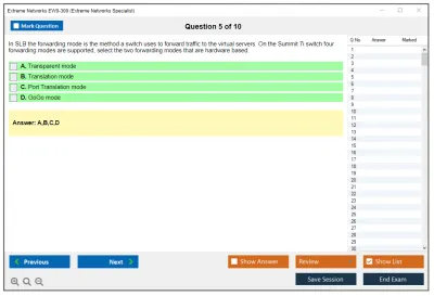 Extreme Networks EW0-300 Extreme Networks Specialist Practice test exam simulator test engine exam Prep practice test questions answers Image 5