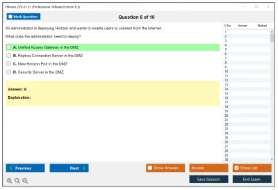 VMware 2V0-51.21 Professional VMware Horizon 8.x Practice test exam simulator test engine exam Prep practice test questions answers Image 6