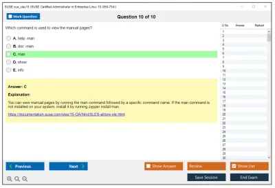 SUSE sca_sles15 SUSE Certified Administrator in Enterprise Linux 15 Practice test exam simulator test engine exam Prep practice test questions answers Image 10