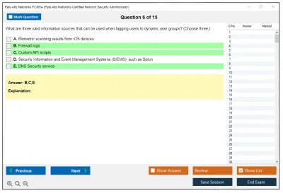 Palo Alto Networks PCNSA Palo Alto Networks Certified Network Security Administrator (PAN-OS 10.0) Practice test exam simulator test engine exam Prep practice test questions answers Image 6