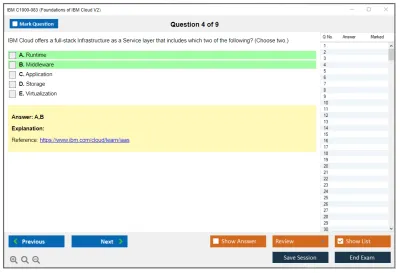 IBM C1000-083 Foundations of IBM Cloud V2 Practice test exam simulator test engine exam Prep practice test questions answers Image 4