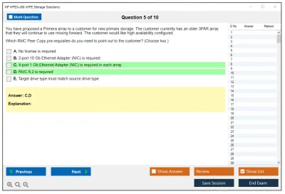 HP HPE0-J68 HPE Storage Solutions Practice test exam simulator test engine exam Prep practice test questions answers Image 5
