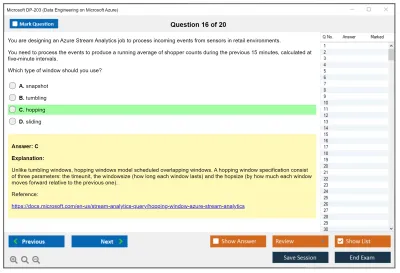 Microsoft DP-203 Data Engineering on Microsoft Azure Practice test exam simulator test engine exam Prep practice test questions answers Image 16