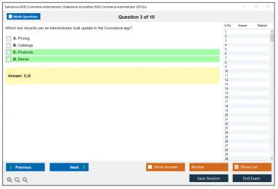 Salesforce B2B-Commerce-Administrator Salesforce Accredited B2B Commerce Administrator Practice test exam simulator test engine exam Prep practice test questions answers Image 3