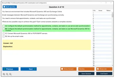 Microsoft MB2-716 Microsoft Dynamics 365 Customization and Configuration Practice test exam simulator test engine exam Prep practice test questions answers Image 4