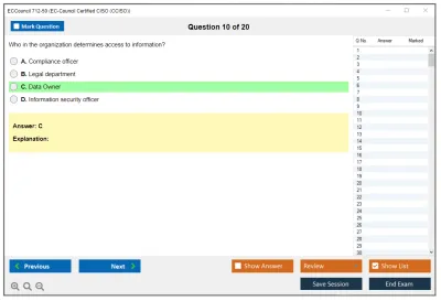 ECCouncil 712-50 EC-Council Certified CISO (CCISO) Practice test exam simulator test engine exam Prep practice test questions answers Image 10