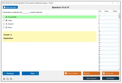 BICSI RCDD-001 BICSI Registered Communications Distribution Designer - RCDD Practice test exam simulator test engine exam Prep practice test questions answers Image 10