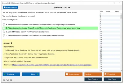 Microsoft MB-500 Microsoft Dynamics 365: Finance and Operations Apps Developer Practice test exam simulator test engine exam Prep practice test questions answers Image 11