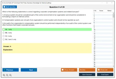 IIA IIA-CIA-Part3-3P CIA Exam Part Three: Business Knowledge for Internal Auditing Practice test exam simulator test engine exam Prep practice test questions answers Image 9
