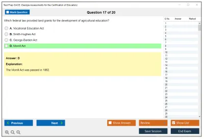 Test Prep GACE Georgia Assessments for the Certification of Educators Practice test exam simulator test engine exam Prep practice test questions answers Image 17