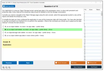 Oracle 1z0-1067-21 Oracle Cloud Infrastructure 2021 Cloud Operations Associate Practice test exam simulator test engine exam Prep practice test questions answers Image 6