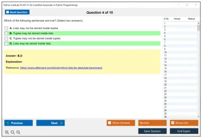 Python Institute PCAP-31-02 Certified Associate in Python Programming Practice test exam simulator test engine exam Prep practice test questions answers Image 4