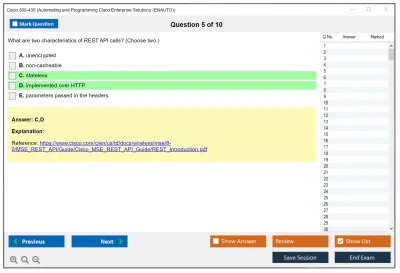 Cisco 300-435 Automating Cisco Enterprise Solutions (ENAUTO) Practice test exam simulator test engine exam Prep practice test questions answers Image 5