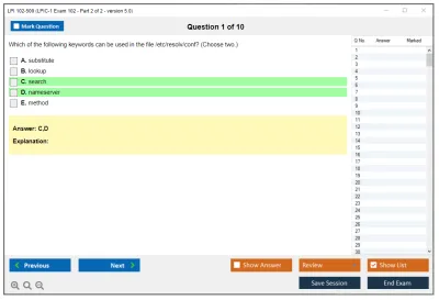 LPI 102-500 LPIC-1 Exam 102, Part 2 of 2, version 5.0 Practice test exam simulator test engine exam Prep practice test questions answers Image 1