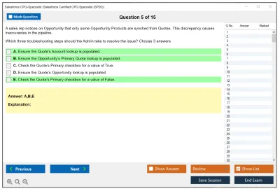 Salesforce CPQ-Specialist Salesforce Certified CPQ Specialist Practice test exam simulator test engine exam Prep practice test questions answers Image 5