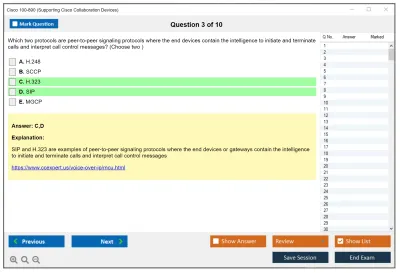 Cisco 100-890 Supporting Cisco Collaboration Devices (CLTECH) Practice test exam simulator test engine exam Prep practice test questions answers Image 3