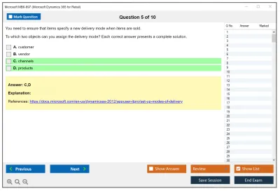 Microsoft MB6-897 Microsoft Dynamics 365 for Retail Practice test exam simulator test engine exam Prep practice test questions answers Image 5