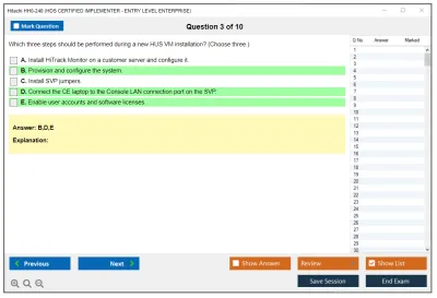 Hitachi HH0-240 HDS CERTIFIED IMPLEMENTER - ENTRY LEVEL ENTERPRISE Practice test exam simulator test engine exam Prep practice test questions answers Image 3