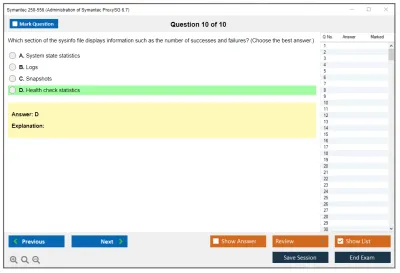 Symantec 250-556 Administration of Symantec ProxySG 6.7 Practice test exam simulator test engine exam Prep practice test questions answers Image 10