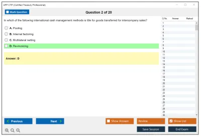 AFP CTP Certified Treasury Professional Practice test exam simulator test engine exam Prep practice test questions answers Image 2
