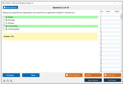 IBM C1000-017 IBM Cloud Solutions Architect v3 Practice test exam simulator test engine exam Prep practice test questions answers Image 2
