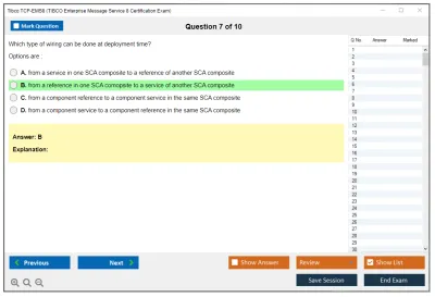 Tibco TCP-EMS8 TIBCO Enterprise Message Service 8 Certification Exam Practice test exam simulator test engine exam Prep practice test questions answers Image 7