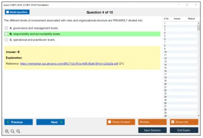 Isaca COBIT-2019 COBIT 2019 Foundation Practice test exam simulator test engine exam Prep practice test questions answers Image 4