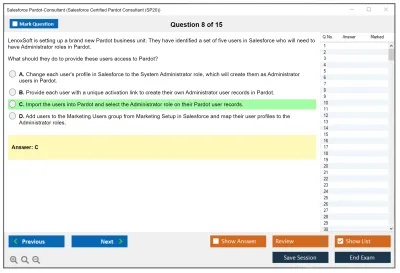 Salesforce Pardot-Consultant Salesforce Certified Pardot Consultant Practice test exam simulator test engine exam Prep practice test questions answers Image 8