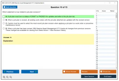 IBM C2010-570 IBM Maximo Asset Management V7.5 Implementation Practice test exam simulator test engine exam Prep practice test questions answers Image 10