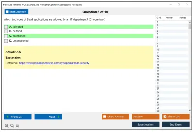 Palo Alto Networks PCCSA Palo Alto Networks Certified Cybersecurity Associate Practice test exam simulator test engine exam Prep practice test questions answers Image 5