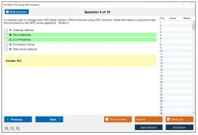 HP HPE2-T36 Using HPE OneView Practice test exam simulator test engine exam Prep practice test questions answers Image 4