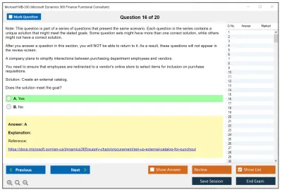 Microsoft MB-330 Microsoft Dynamics 365 Supply Chain Management Practice test exam simulator test engine exam Prep practice test questions answers Image 16