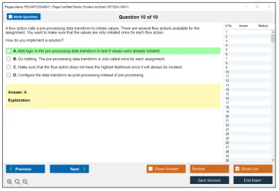 Pegasystems PEGAPCSSA86V1 Pega Certified Senior System Architect (PCSSA) 86V1 Practice test exam simulator test engine exam Prep practice test questions answers Image 10