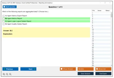Genesys GCP-GC-REP Genesys Cloud Certified Professional - Reporting and Analytics Practice test exam simulator test engine exam Prep practice test questions answers Image 1