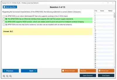 Huawei H12-311 HCNA-WLAN - Wireless Local Area Network Practice test exam simulator test engine exam Prep practice test questions answers Image 3