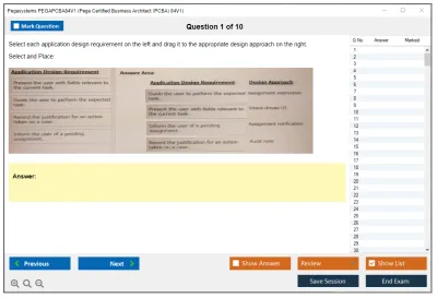 Pegasystems PEGAPCBA84V1 Pega Certified Business Architect (PCBA) 84V1 Practice test exam simulator test engine exam Prep practice test questions answers Image 1