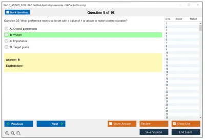 SAP C_ARSOR_2202 SAP Certified Application Associate - SAP Ariba Sourcing Practice test exam simulator test engine exam Prep practice test questions answers Image 8