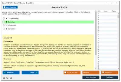 CompTIA SY0-701 CompTIA Security+ Exam 2025 Practice test exam simulator test engine exam Prep practice test questions answers Image 9