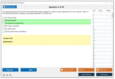 CompTIA PK0-004 CompTIA Project + Practice test exam simulator test engine exam Prep practice test questions answers Image 4
