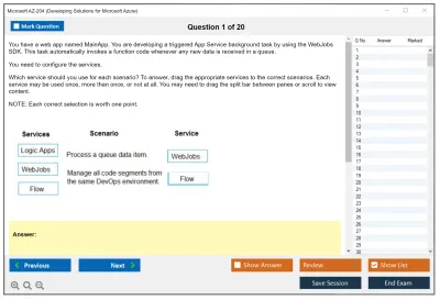 Microsoft AZ-204 Developing Solutions for Microsoft Azure Practice test exam simulator test engine exam Prep practice test questions answers Image 1