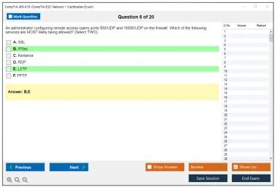 CompTIA JK0-019 CompTIA E2C Network + Certification Exam Practice test exam simulator test engine exam Prep practice test questions answers Image 6
