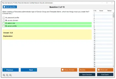 Palo Alto Networks PCNSA Palo Alto Networks Certified Network Security Administrator (PAN-OS 10.0) Practice test exam simulator test engine exam Prep practice test questions answers Image 3