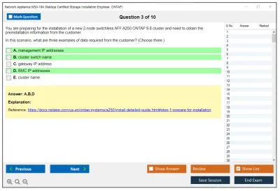 Network Appliance NS0-184 NetApp Certified Storage Installation Engineer - ONTAP Practice test exam simulator test engine exam Prep practice test questions answers Image 3