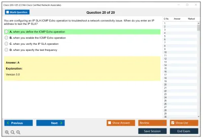 Cisco 200-125 CCNA Cisco Certified Network Associate Practice test exam simulator test engine exam Prep practice test questions answers Image 20
