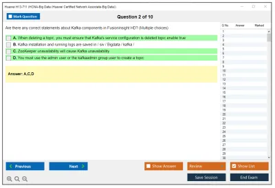 Huawei H13-711 HCNA-Big Data (Huawei Certified Network Associate-Big Data) Practice test exam simulator test engine exam Prep practice test questions answers Image 2