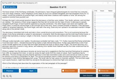 Test Prep ASSET Short Placement Tests Developed by ACT Practice test exam simulator test engine exam Prep practice test questions answers Image 15